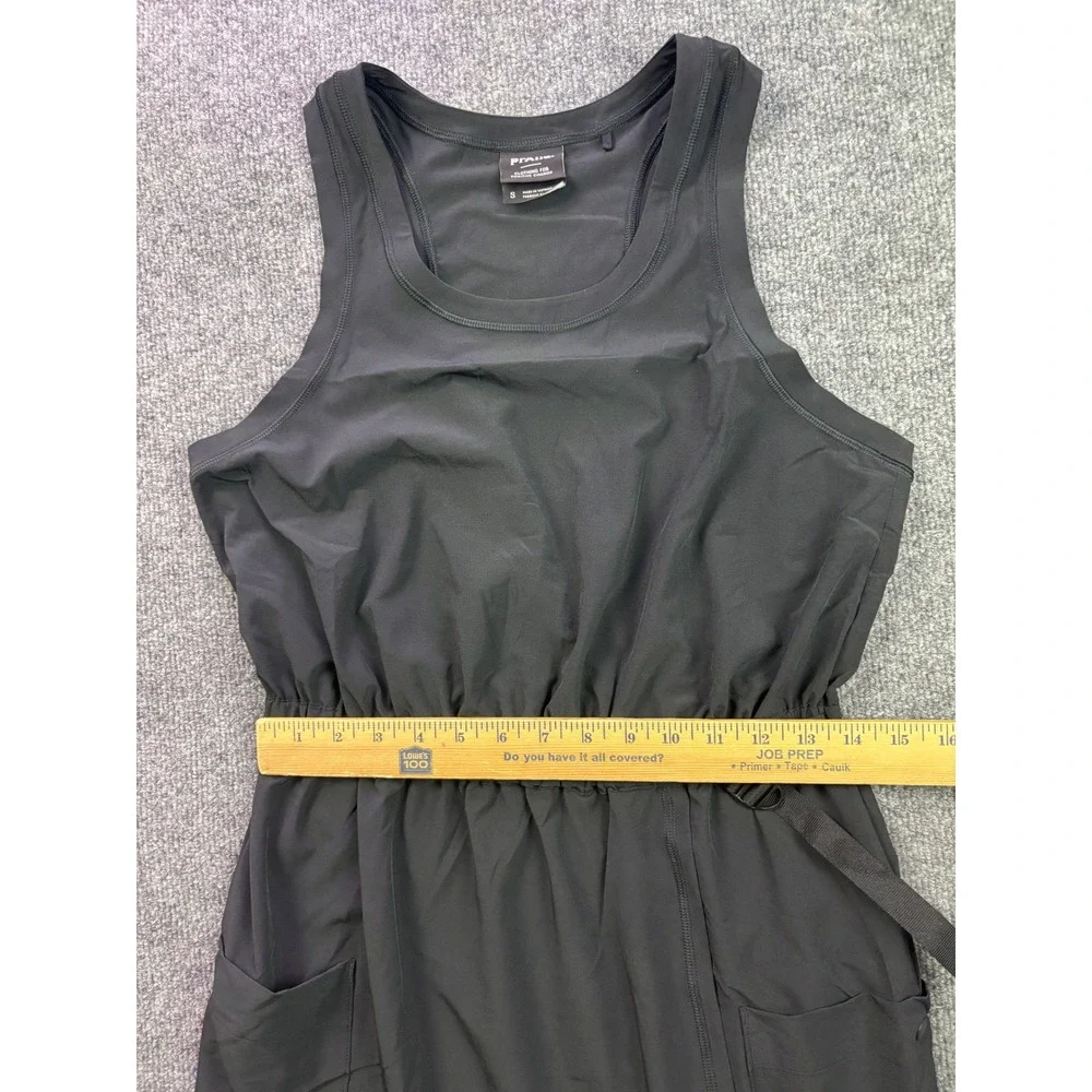 Prana Alana Dress Womens Small Black Belted Sleeveless Hiking Activewear